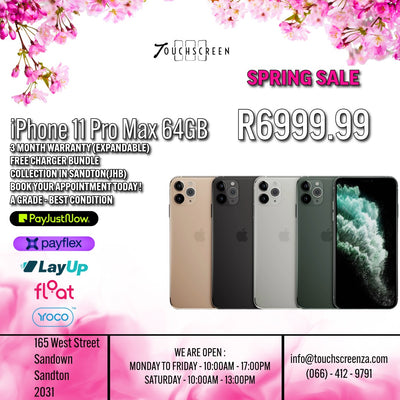 Spring Sale - iPhone 11 Pro Max (Assorted Colours) - (CPO)