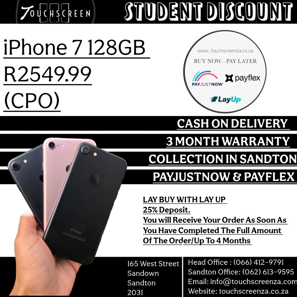 Student Discount  - iPhone 7 128gb (Assorted Colours)
