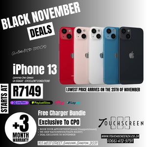 Black November - iPhone 13 (Assorted Colours) - CPO