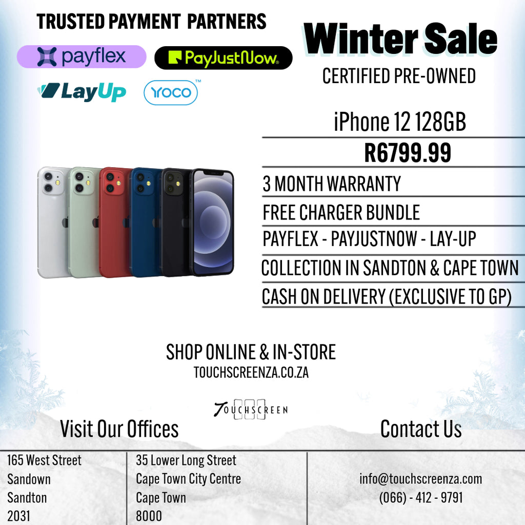 Winter Sale - iPhone 12 128GB (Assorted Colours) - CPO