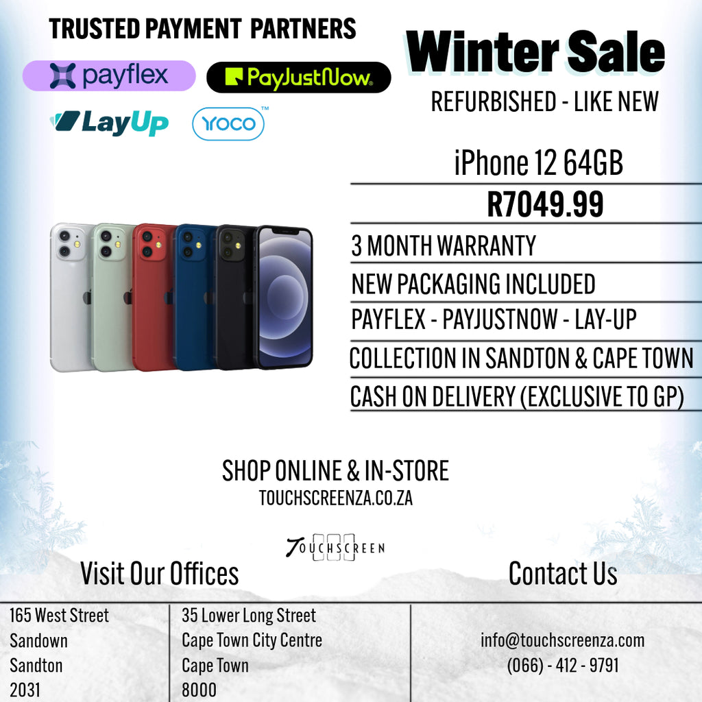 Winter Sale - iPhone 12 64GB - Refurbished (Assorted Colours)