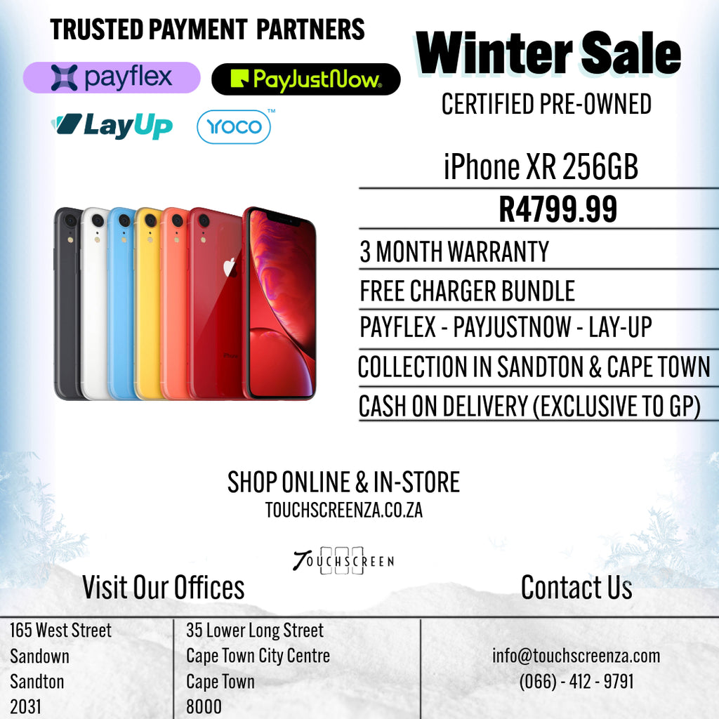 Winter Sale - iPhone XR 256GB (Assorted Colours) - CPO