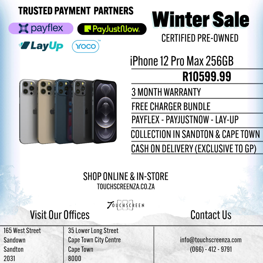 Winter Sale - iPhone 12 Pro Max 256GB (Assorted Colours) - CPO