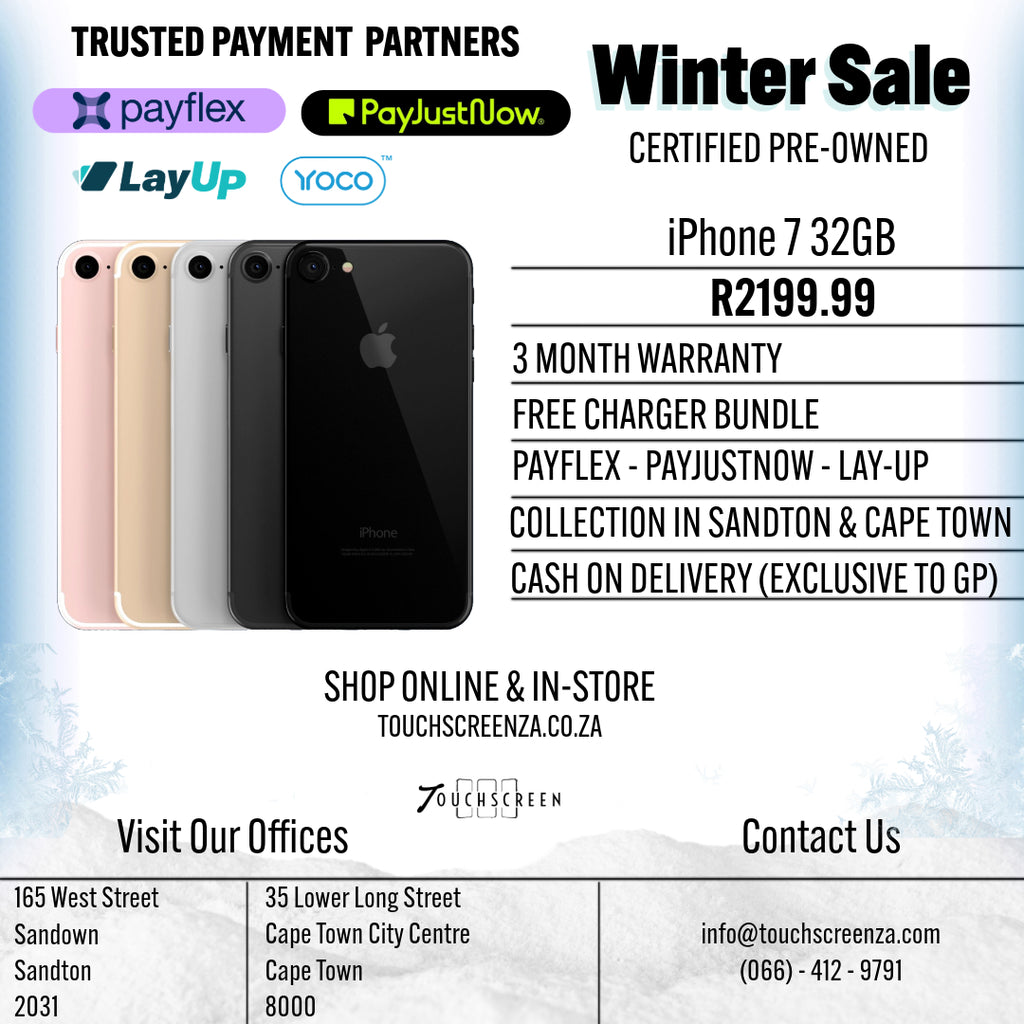 Winter Sale - iPhone 7 32gb (Assorted Colours) - CPO