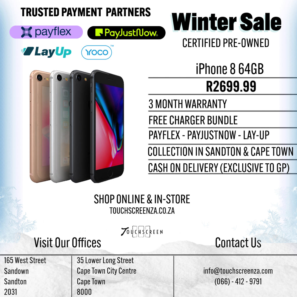 Winter Sale - iPhone 8 64GB (Assorted Colours) - CPO
